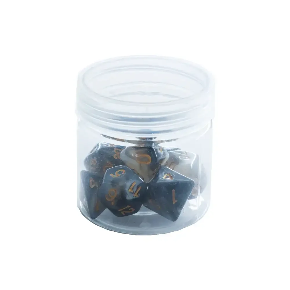 7-Dice Set – Galaxy (Black/White)